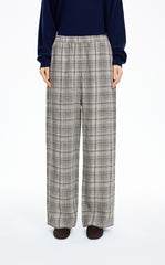 Pants / JNBY Relaxed Linen Plaid Straight Pants