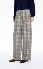 Pants / JNBY Relaxed Linen Plaid Straight Pants