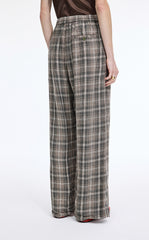 Pants / JNBY Relaxed Linen Plaid Straight Pants