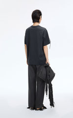Pants / JNBY Relaxed Straight Wool Fringe Pants