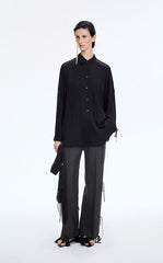 Pants / JNBY Relaxed Straight Wool Fringe Pants