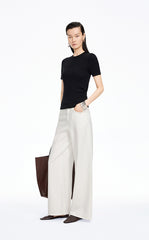 Pants / JNBY Relaxed Wide-Leg Cotton-Lyocell Blend Jeans