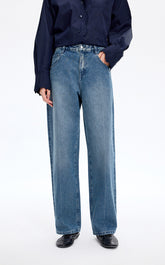 الكفاف / JNBY Pants رترو مُتَقَطَّع دينيم