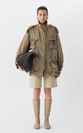 الكفاف / JNBY مستقيمة القماش ميدي الكفاف