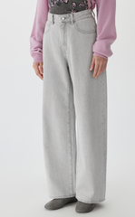 Pants / JNBY Straight-Leg Cuffed Denim Trousers