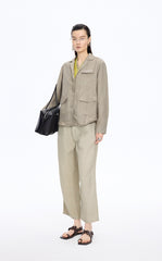 Pants / JNBY Tapered Cropped Linen Blend Pants