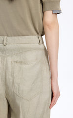 Pants / JNBY Tapered Cropped Linen Blend Pants