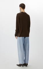 Pants / JNBY Tapered Frayed Hem Denim Trousers