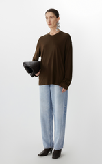 Pants / JNBY Tapered Frayed Hem Denim Trousers