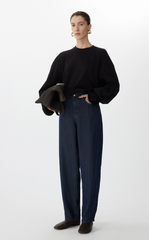 Pants / JNBY Tapered Frayed Hem Denim Trousers