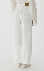 Pants / JNBY Tapered Frayed Hem Denim Trousers