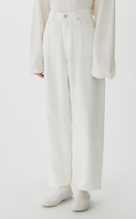 Pants / JNBY Tapered Frayed Hem Denim Trousers