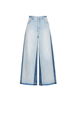 Pants / JNBY Wide-Leg Colorblock Denim Pants