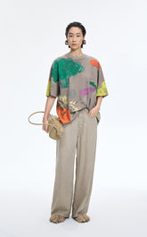 Pants / JNBY Wide-Leg Drawstring Lyocell Jeans