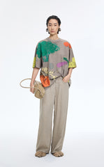 Pants / JNBY Wide-Leg Drawstring Lyocell Jeans