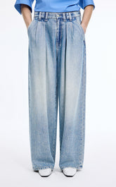 Pants / JNBY Wide-Leg Extra-Long Lyocell Denim Pants