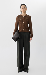 Pants / JNBY Wide-Leg Jacquard Wool Trousers