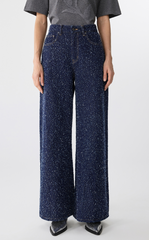 Pants / JNBY Wide-Leg Rolled Hem Denim Pants