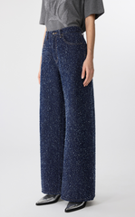 Pants / JNBY Wide-Leg Rolled Hem Denim Pants