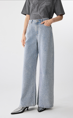 Pants / JNBY Wide-Leg Rolled Hem Denim Pants
