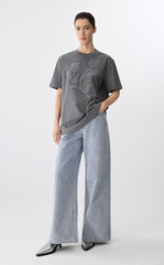 Pants / JNBY Wide-Leg Rolled Hem Denim Pants