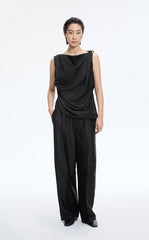 Pants / JNBY Wool-Silk Straight Loose Pants