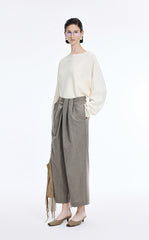 Pants / JNBY Wool Blend Cropped Straight-Leg Pants