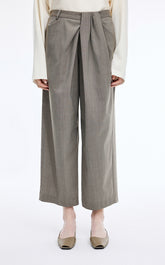 Pants / JNBY Wool Blend Cropped Straight-Leg Pants