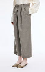 Pants / JNBY Wool Blend Cropped Straight-Leg Pants