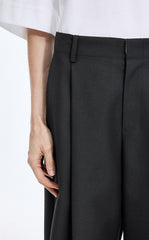 Pants / JNBY Wool Blend Cropped Wide-Leg Trousers