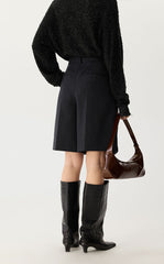 Pants / JNBY Wool Straight-Leg Cuffed Shorts