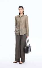 Pants / JNBY Dew-Retted Linen Wide-Leg Pants