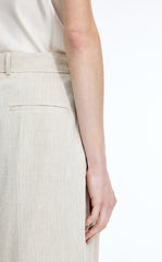 Pants / JNBY Linen Blend Wide-Leg Cuffed Pants