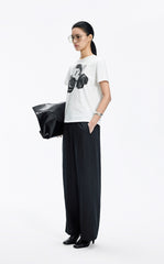 Pants / JNBY Striped Modal Blend Wide Leg Trousers