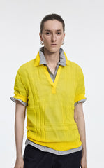 Polo Shirt / JNBY Layered Two-Piece Textured Jacquard Knit Polo