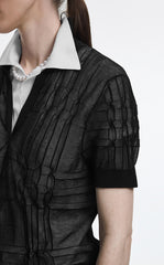 Polo Shirt / JNBY Layered Two-Piece Textured Jacquard Knit Polo