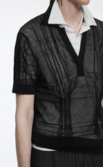 Polo Shirt / JNBY Layered Two-Piece Textured Jacquard Knit Polo
