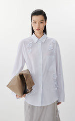 Shirt / JNBY 3D Floral Oversized Poplin Shirt