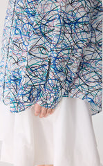 Shirt / JNBY Abstract Acrylic Lines Oversize Cotton Shirt