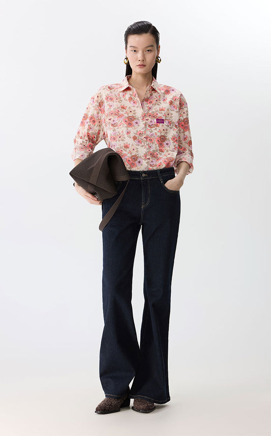 Shirt / JNBY Anemone Print Oversized Shirt