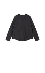 Shirt / JNBY Cotton Silk V-Neck Long Sleeve Top