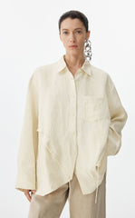 Shirt / JNBY Drawstring Oversized Hemp Shirt