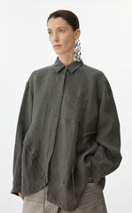 Shirt / JNBY Drawstring Oversized Hemp Shirt