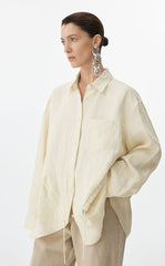 Shirt / JNBY Drawstring Oversized Hemp Shirt