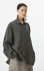 Shirt / JNBY Drawstring Oversized Hemp Shirt