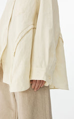 Shirt / JNBY Drawstring Oversized Hemp Shirt