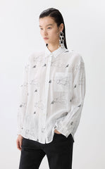 Shirt / JNBY Eco Embroidered Linen Shirt