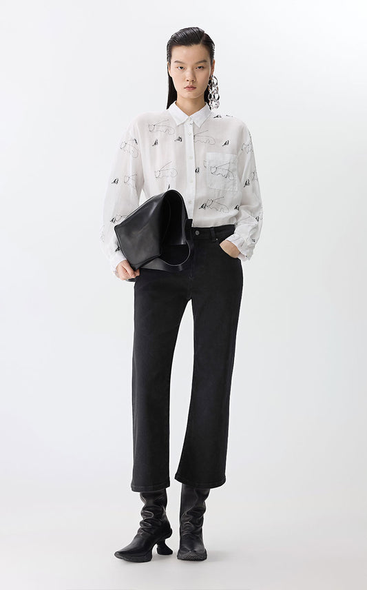 Shirt / JNBY Eco Embroidered Linen Shirt