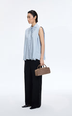 Shirt / JNBY Floral Cutwork Sleeveless Cotton Shirt