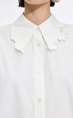 Shirt / JNBY Floral Cutwork Sleeveless Cotton Shirt